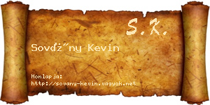 Sovány Kevin névjegykártya